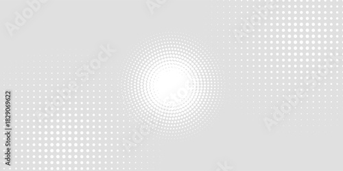 Dot white gray wave light technology texture background. Abstract big data digital concept.