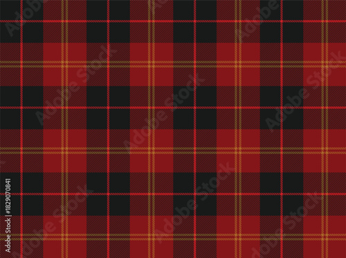 Christmas tartan plaid seamless pattern, green red bold yellow new year holiday check seamless background. Suitable for party decorations, textile prints