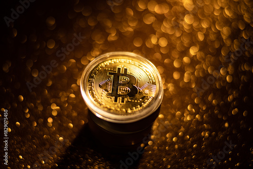 Bitcoin virtual money and fiat money coins euro