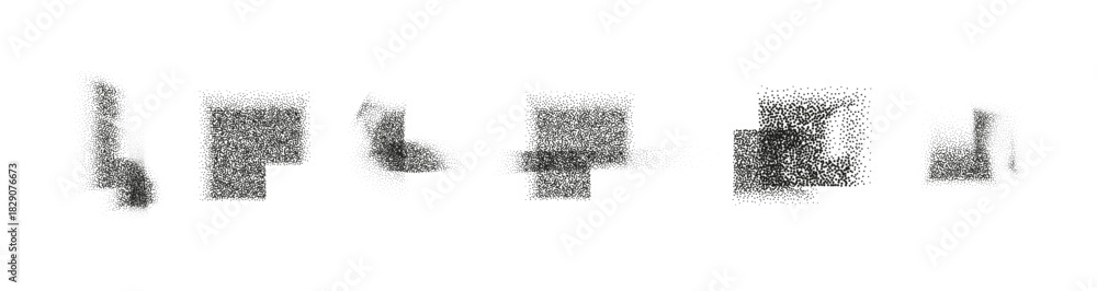 Fototapeta premium Abstract Grainy Geometric Monochromatic Shapes