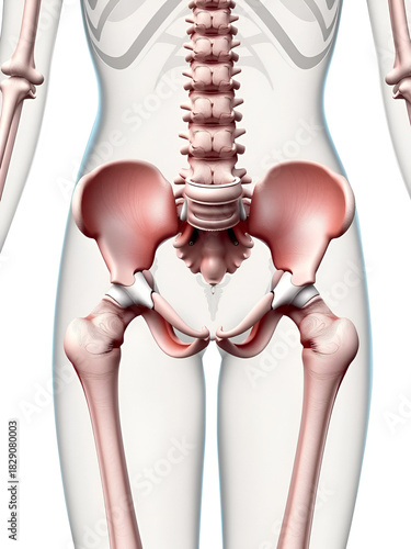 Detailed pelvic anatomy illustration