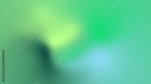 Green abstract motion background with soft blue light, blurry texture, and a smooth bokeh gradient