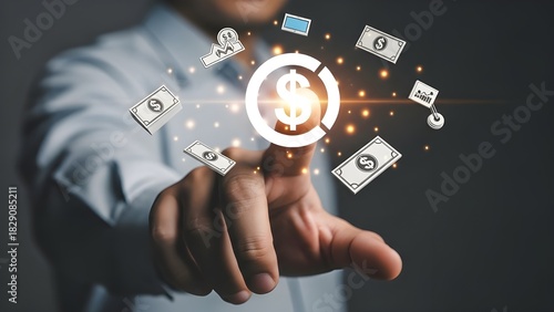 Hand organizes finance, manages money flow and asset distribution.