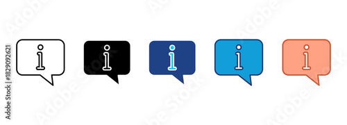 Information Icon Set Multiple Style Collection 