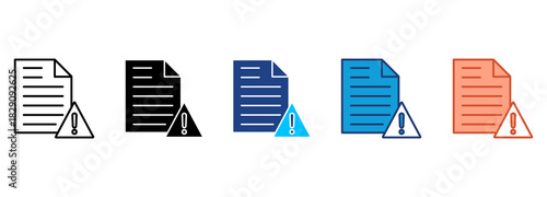 Notice Icon Set Multiple Style Collection 