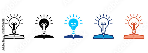 Knowledge Base Icon Set Multiple Style Collection 