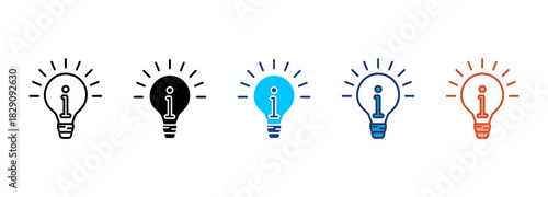 Tips Icon Set Multiple Style Collection 