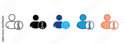 User Info Icon Set Multiple Style Collection 