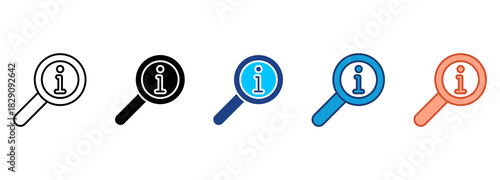 Learn More Icon Set Multiple Style Collection 