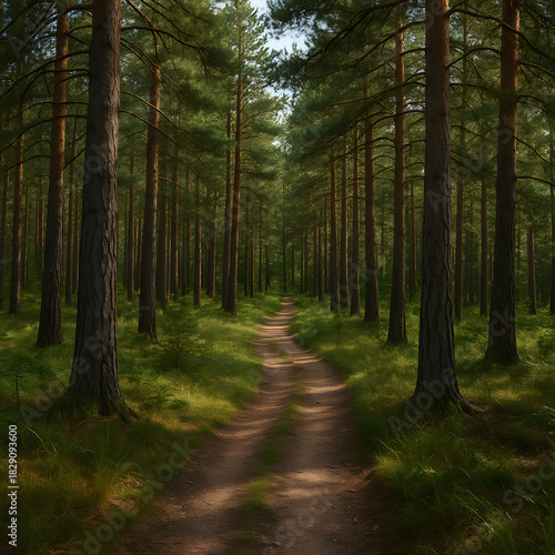 Pine forest trail