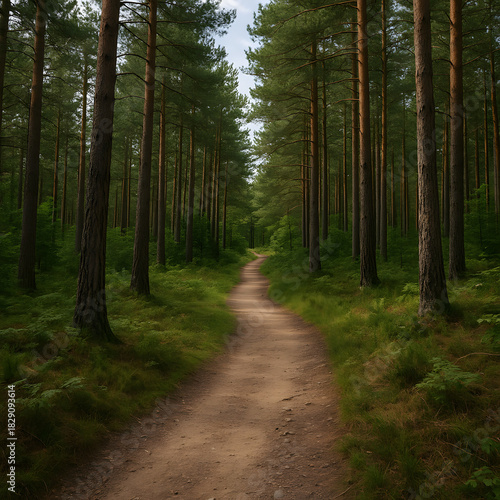 Pine forest trail