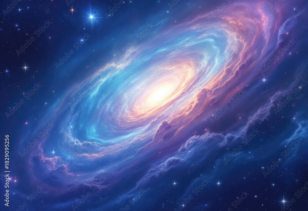 Fototapeta premium Cosmic Nebula Swirl Galaxy.