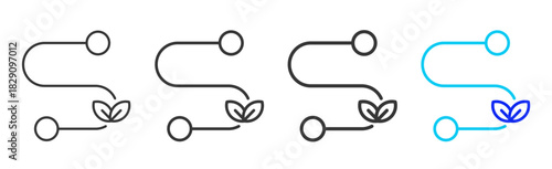 Gentle Journey icon set collection in creative outline style for states of mind featuring multiple thickness variations suitable for wellness meditation relaxation visual ai