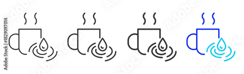Slow Moment icon set collection in creative outline style for states of mind featuring multiple thickness variations suitable for wellness meditation relaxation visual ai