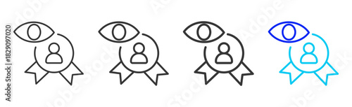 Inner Clarity icon set collection in creative outline style for states of mind featuring multiple thickness variations suitable for wellness meditation relaxation visual ai