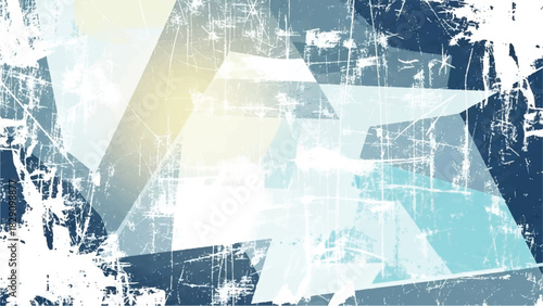 Abstract Geometric Shapes with Textured Overlay.