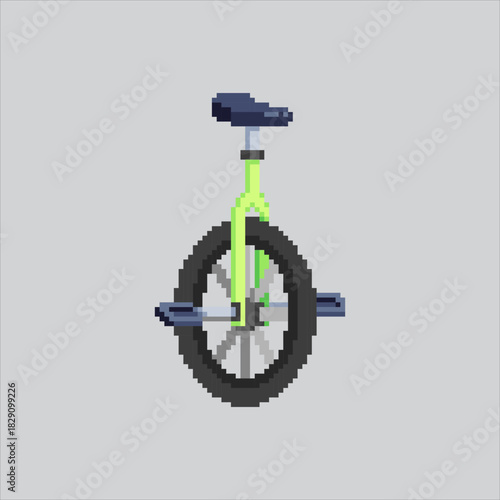 Pixel art illustration Circus Unicycle. Pixelated Unicycle Acrobat. Circus Unicycle Acrobat Icon pixelated for the pixel art game and icon for website and video game. old school retro.