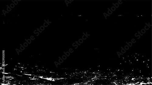 Distressed Monochrome Landscape Texture Overlay for Artistic and Grunge Effects