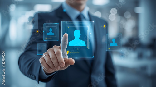 Business pressing social network icon 