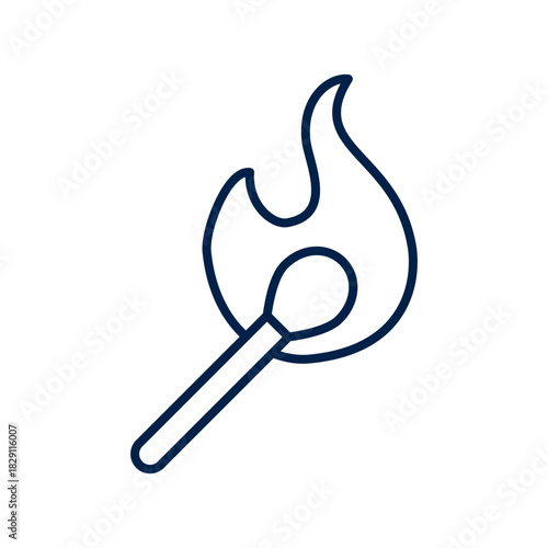 Matchstick vector illustration icon
