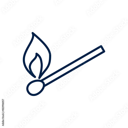 Matchstick vector illustration icon
