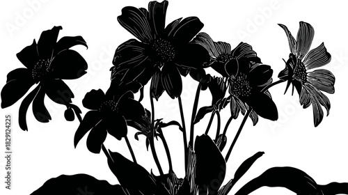 Black and white line art illustration of hands holding a heart-shaped gift box with a bow, symbolizing love, romance, and celebration.