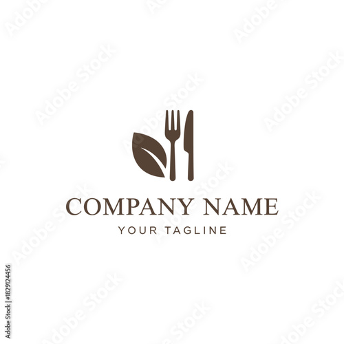 Elegant Logo Design for Healthy Food Restaurant or Catering Service.