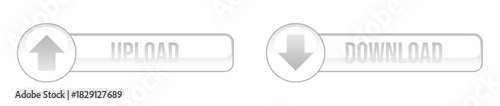 Upload and download glass web button