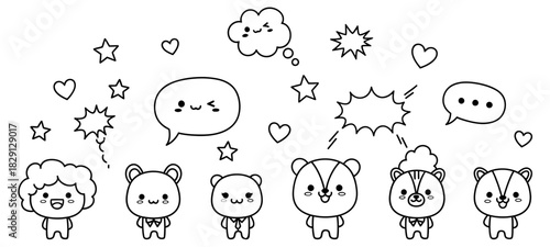 Hand drawn cute character design