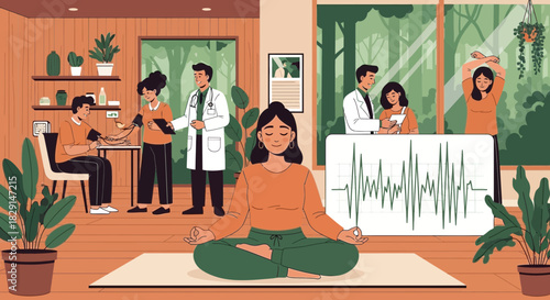 Holistic wellness integrates yoga, medical attention and nature for complete well-being