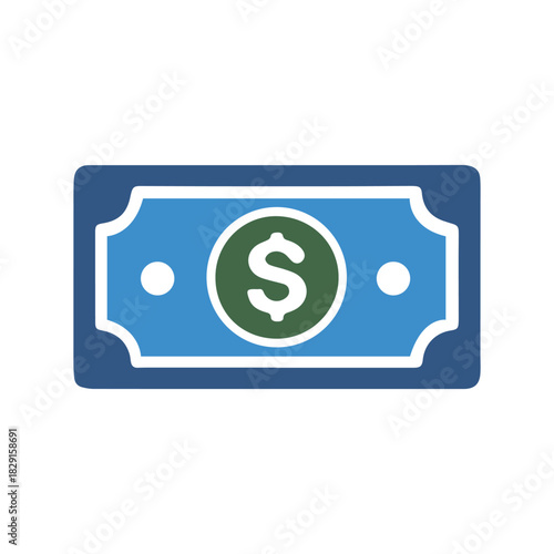 Dollar Currency Icon Financial Transaction Symbol with Payment Sign