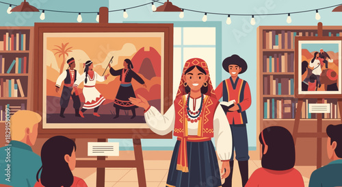 Cultural expression: An exhibition of folk art and tradition in modern gallery