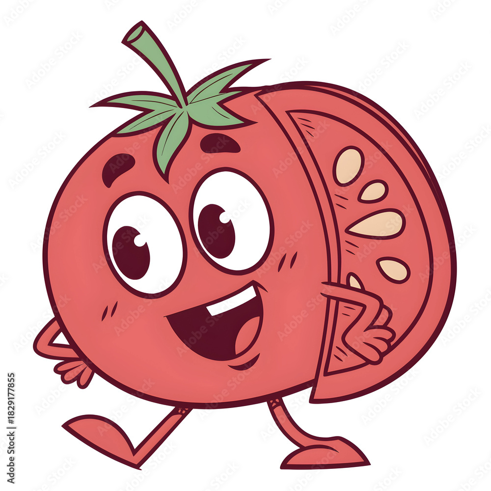 Obraz premium cute fruits tomatoes character vector