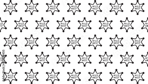 Sheriff star pattern background for wild west theme, police enforcement, law background