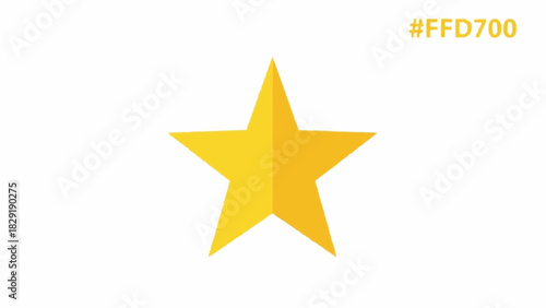 A simple, five-pointed yellow star icon on a clean white background, representing quality or favoritism.