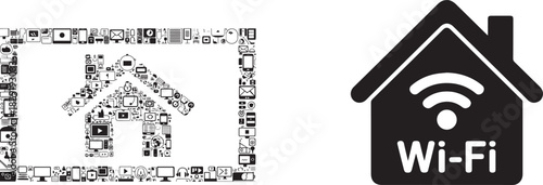 Smart home automation and house connected media wireless connection technology