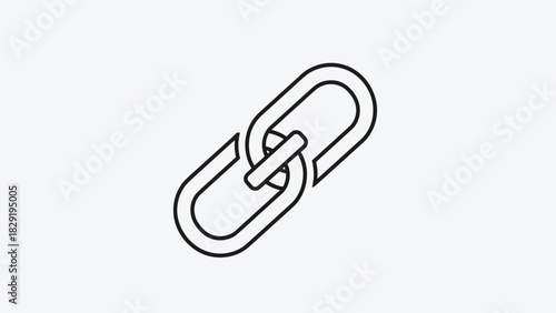 Strong connection concept for digital platforms streamlined link design perfect for website illustrations and secure network graphics conveying unity and trust, Generative AI.