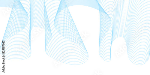 Abstract blue background vector design with lines and curves creating a dynamic wave pattern for a modern wallpaper or web template