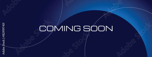 Coming Soon Background Vector on Dark Abstract Surface with Glowing Light Effects