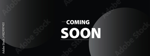 Elegant Coming Soon Background Vector with Soft Dark Lighting and Smooth Wave Shapes