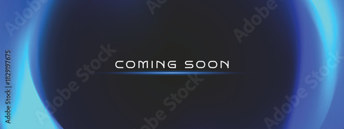 Elegant Coming Soon Background Vector with Soft Dark Lighting and Smooth Wave Shapes
