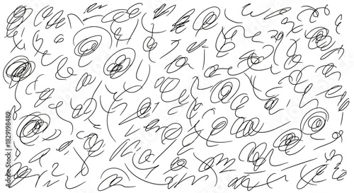 Whimsical Chaos: An Abstract Background of Hand-Drawn Scribbles and Doodles for Creative Projects