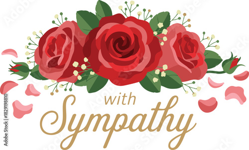 Sympathy bereavement condolence grief rose blossom flower sympathy care sadness