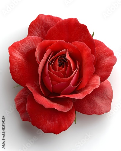Stunning Red Rose Bloom with Lush Petals and Vibrant Coloration