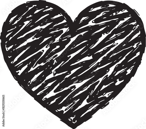 floral heart with floral ornament ‍silhouette