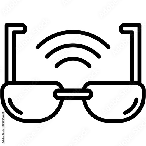 Smart Glasses line icon