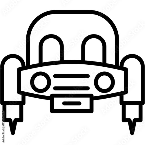 Flying Car line icon