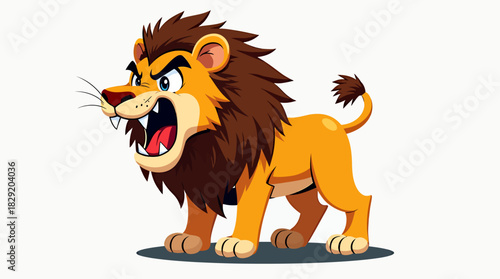 A fierce tiger illustration in a dynamic pose, rendered as a clean vector graphic suitable for various design applications and adaptable for web use, with a transparent background.