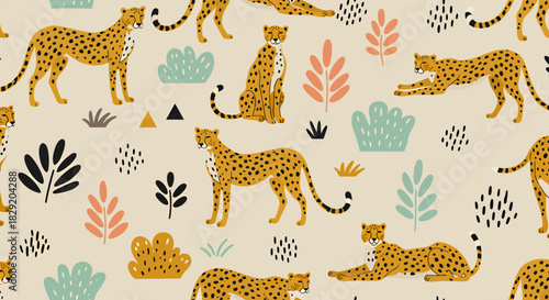 A captivating vector illustration features a majestic tiger in various poses, set against a clean background, perfect for adding a touch of wildlife charm to your designs.