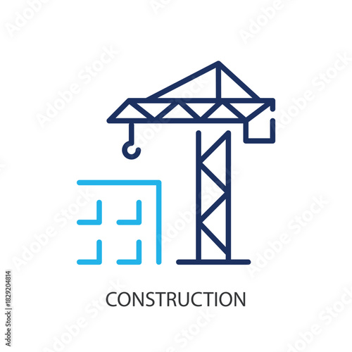 Construction thin line icons. Original vector illustration.
